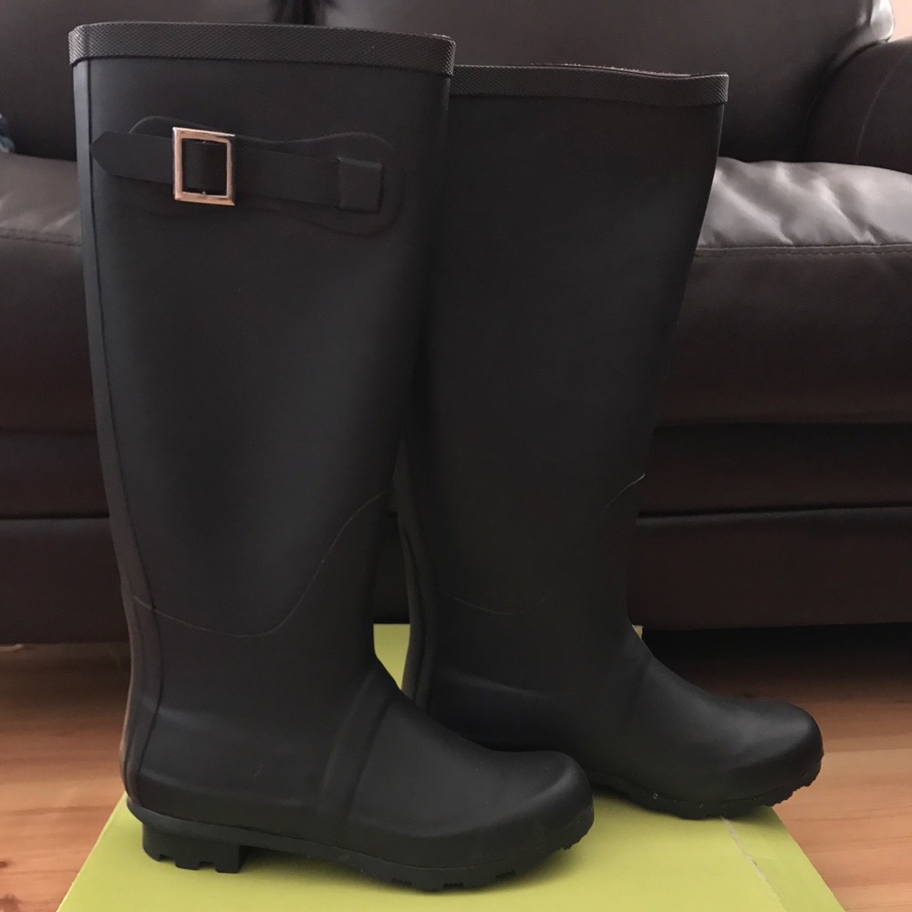 Capelli Black Matte Rain boots